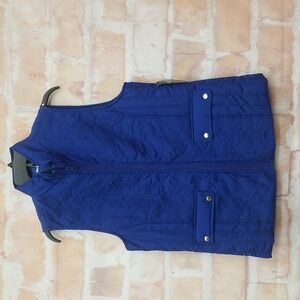 NWT Kim Rogers Size M Royal Blue Quilted Vest